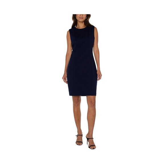 New with Tags - Liverpool Los Angeles Black Sleeveless Sheath Dress Size 4/27 - Picture 1 of 10